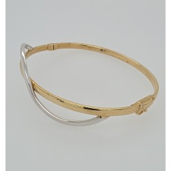 Pre Owned 9ct Two Tone Bangle ZB880